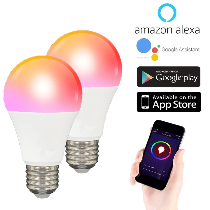 Wholesale good quality RGBCW CCT WIFI BLE multi colors changing Wifi Ble foco E27 15W smart bulb wifi smart bulb e27