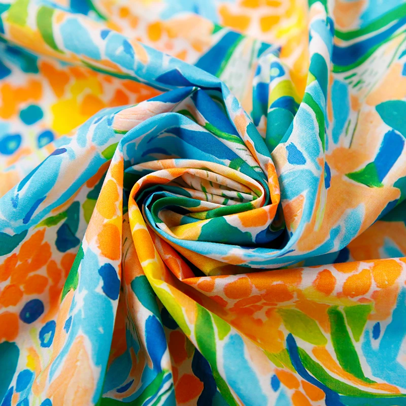 Customized Soft Comfortable 100% cotton twill fabric floral printed fabrics for women and baby clothing