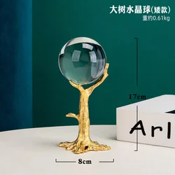 Hot Sale Creative Modern Minimalist Metal Art Craft Furnishings Decor Tabletop Interior Crystal Ball Ornaments Home Decoration