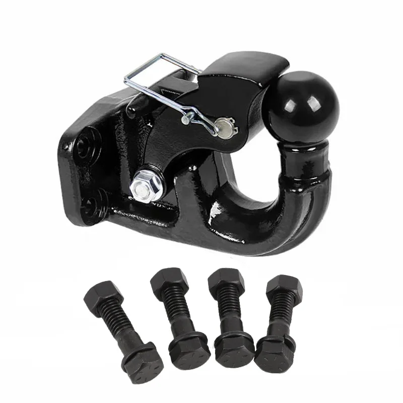 JENSAN 40cr Off-Road Modified Rear Bumper with Large Tonnage One-Piece Tiger Towing Trailer hitch Hooks