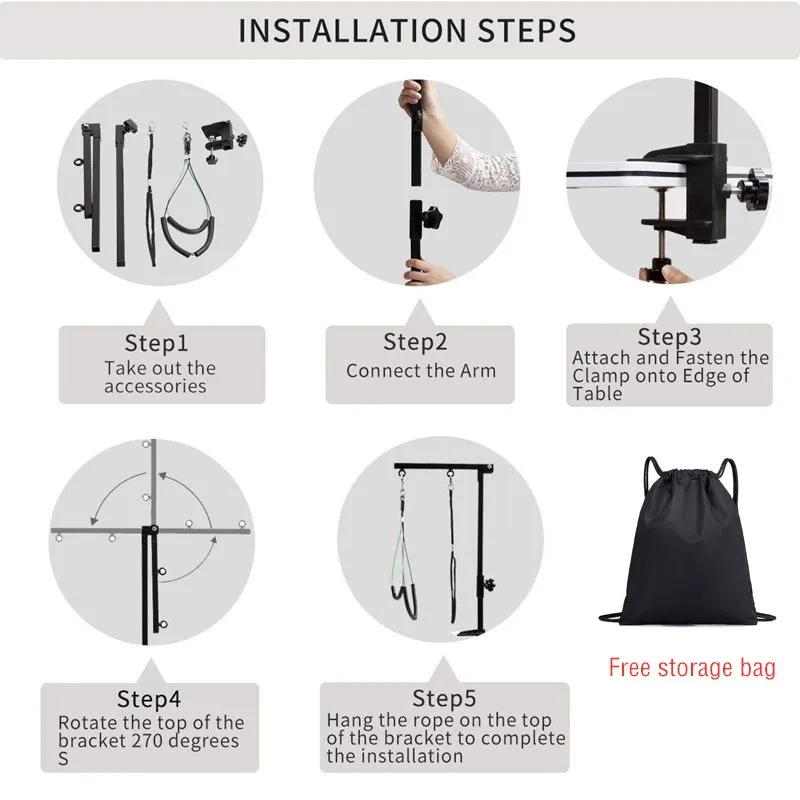 Hot Sale Height Adjustable Foldable Pet Grooming Arm Dog Grooming Loop Noose With Clamp