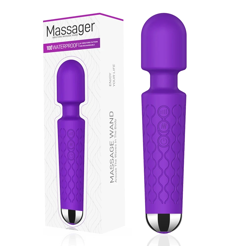 20 Speeds Powerful Clitoris Vibrators Japan AV Magic Wand USB Charge G Spot Massage Adult Sex Toys Female for Girl