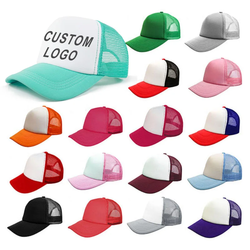 Customized all over print western country adult baseball hats advertising curved brim mesh A frame curved brim trucker cap