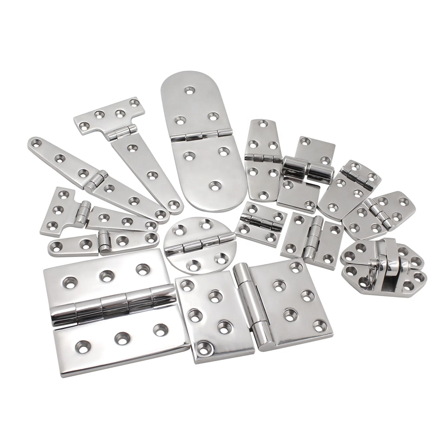 FULE Heavy Duty Marine Hardware Boat Furniture Door Window Hinges 304 316 Stainless Steel Cabinet Glass Shower Piano Door Hinge