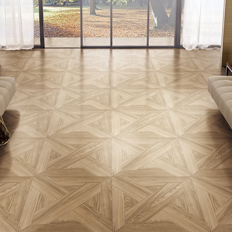 60x60 wood grain textured wooden floor tiles for balcony