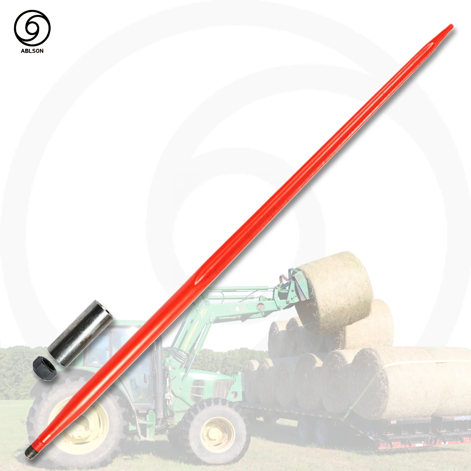 Кованые прямые зубцы для трактора погрузчика сена с копьем тюков и тюками наносится на детали Kubota