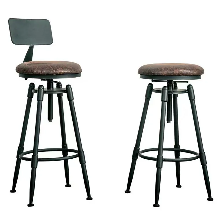 Лидер продаж, коммерческое кресло в стиле ретро, промышленный дизайн, вращающийся подъемный барный стул с высокой ножкой