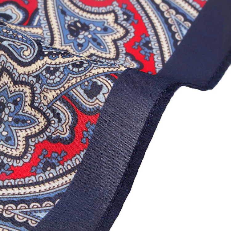 Chinese Supplier Wholesale Luxury Hand Rolled Handkerchiefs 100% Silk Pocket Squares for men