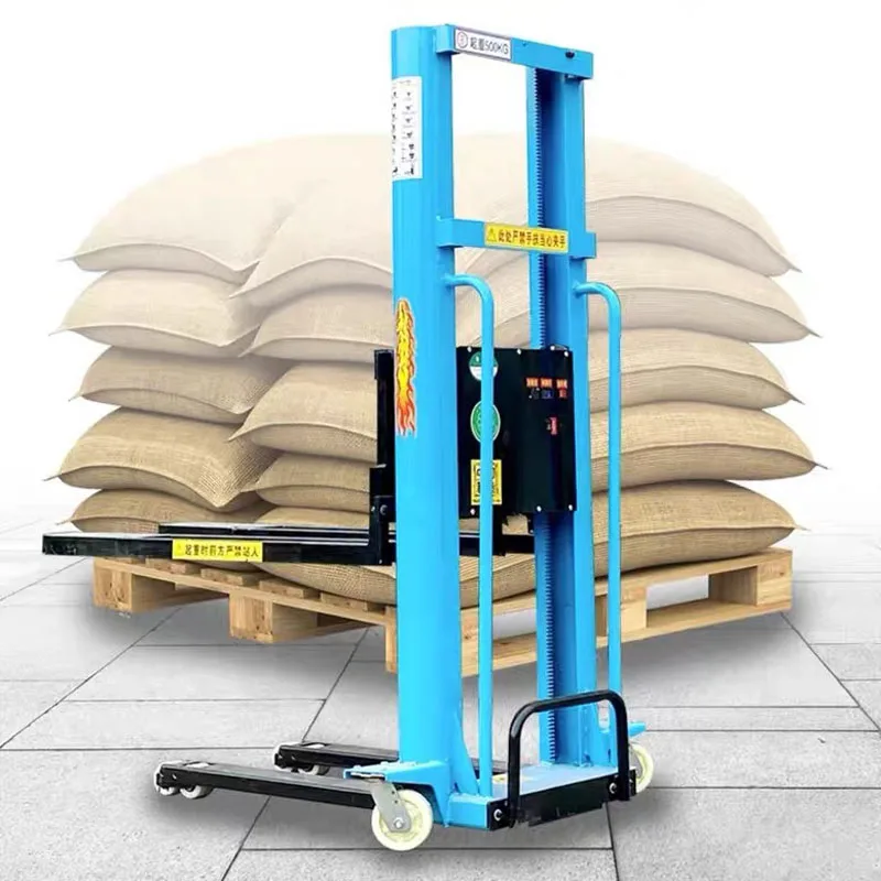 2024 New Product Selfloading Full Electric Forklift 1 Ton Electric Pallet Jack Stacker Forklift For Sale