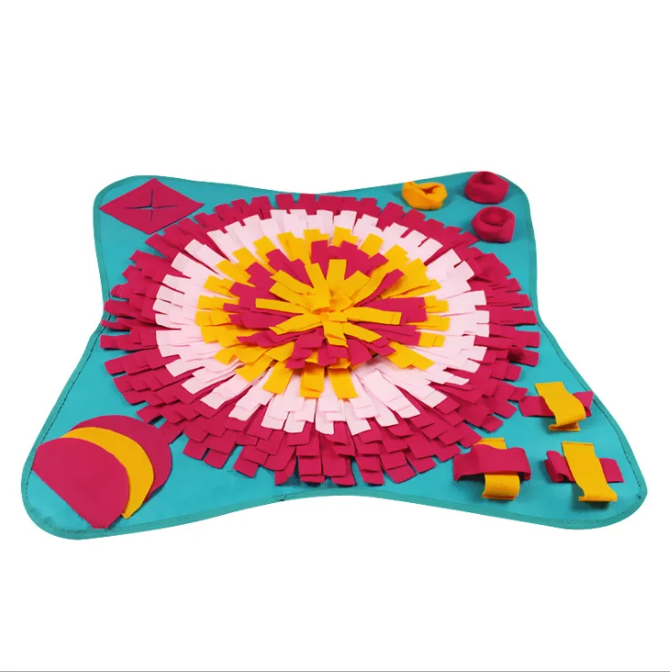 70*70cm Large Snuffle Mat Washable Pet Feeding Nosework Treats Mat Foldable Dog Sniffing Met