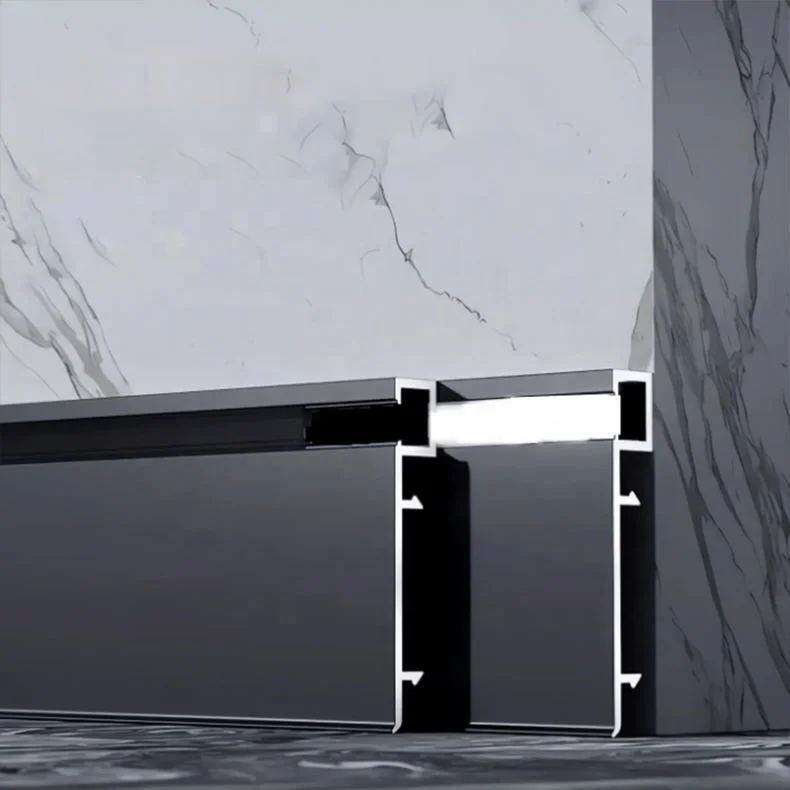 Free Sample Aluminum Metal Profile Decorative Strip Curved Square Shape Tile Trim for Wall and Floor Border