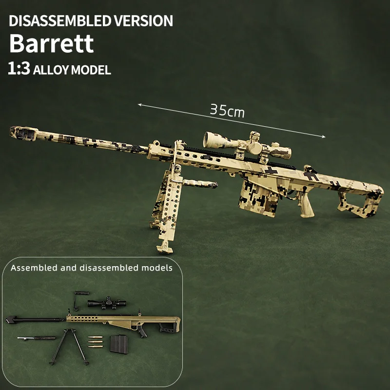 Hot Sale Factory Supply Mini Toy Gun Metal Goat Gun Outdoor Barrett Model With Bullet