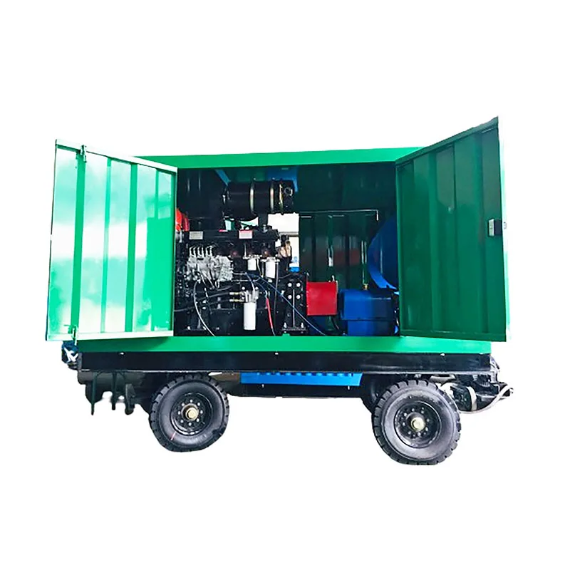 170L 24Mpa Diesel Engine Large Sewer Drain Tube Cleaning High Pressure Water Jetting Machine Hydro Blasting Equipment