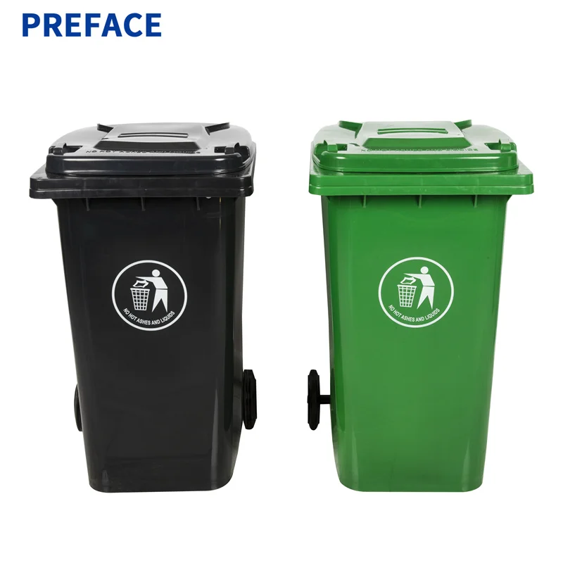 Preface Good price 240 liter dustbin 120l garbage wheelie plastic waste bin