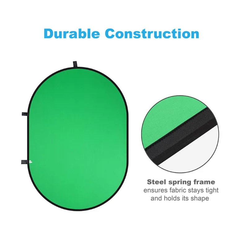 Pop Up Green Blue Reversible Collapsible Double Sided Video Background Green Screen Photography Backdrop For Photo Studio Set