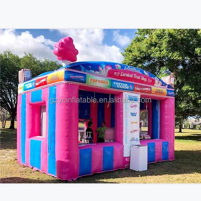 Pop up event inflatable candy shop shopping mall pink inflatable inflatable sweet shop for sale