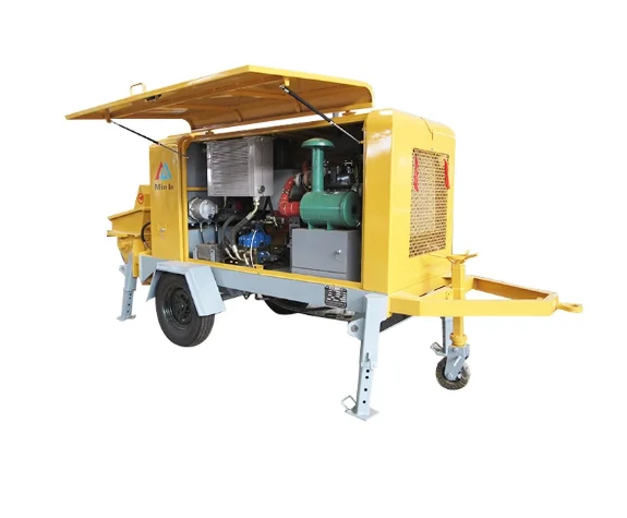 20m3/h Mini Stationary Small Concrete Pump for Sale in Philippines HBTS20-8-50R with diesel Engine