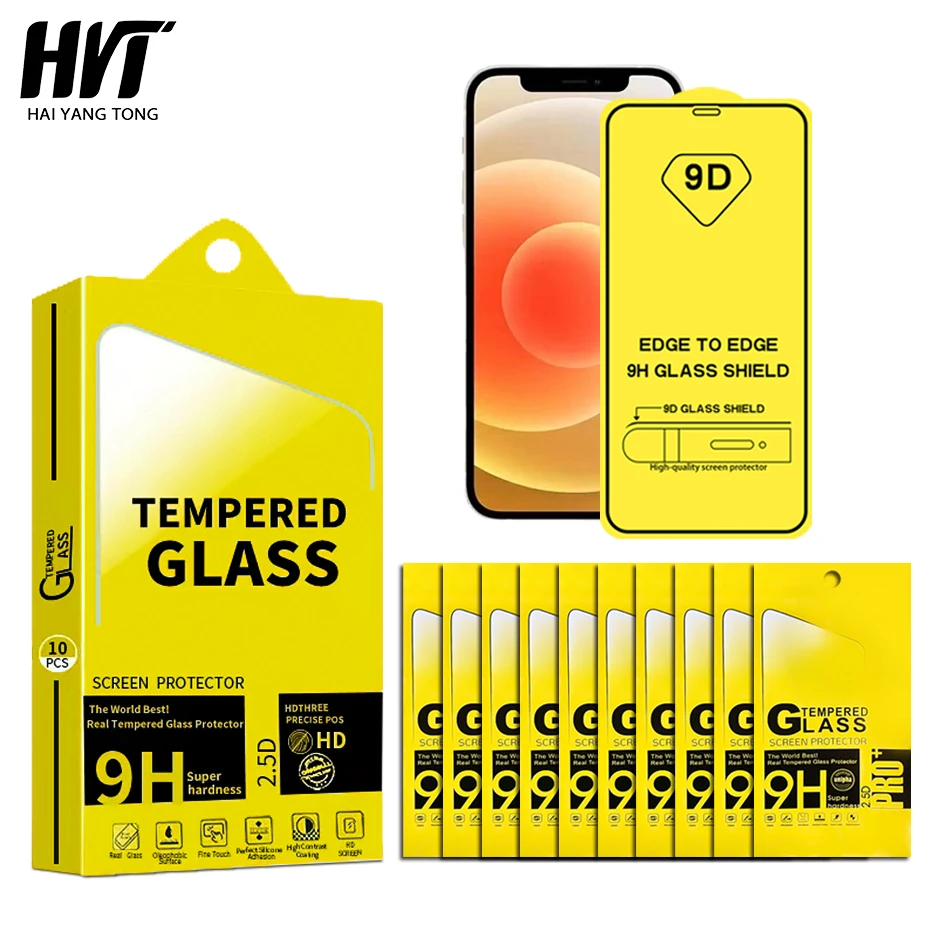 Cell Phone Full Cover 9D Tempered Glass Screen Guard Protector For iPhone 14 13 12 11 pro max XR XS X 7 8 Plus Screen Protector (1600627378749)