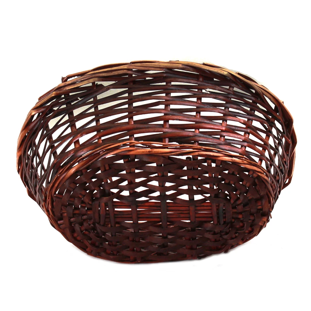 China Basket Supplier Hand Woven Cheap Price Wholesale Willow Material Wicker Gift Basket Tray in Bulk