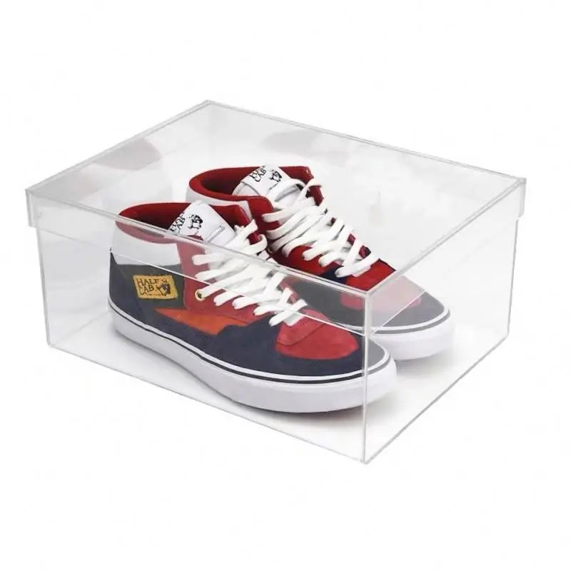 WSJ 426026 Amazon hot sale shoe box for sneaker display shoe box storage premium custom clear transparent shoe boxes stackable