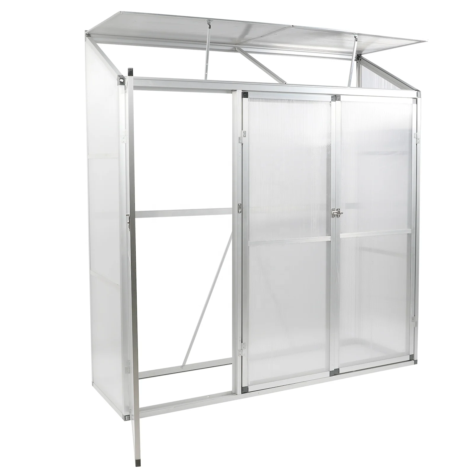 Popular Outdoor Green House Polycarbonate Aluminium Frame Garden Greenhouse For Flower And Seed