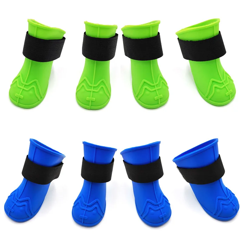 Waterproof Dog Shoes Pet Rain Shoes Cheap Anti-slip Comfortable Dog Rubber Boots Waterproof Dog Shoes
