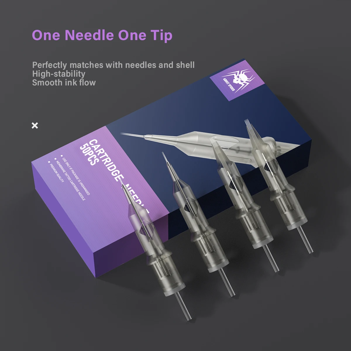 50pcs GHOST SPIDER tattoo needle 3rl Professional disposable cartridge tattoo needles for Body Art