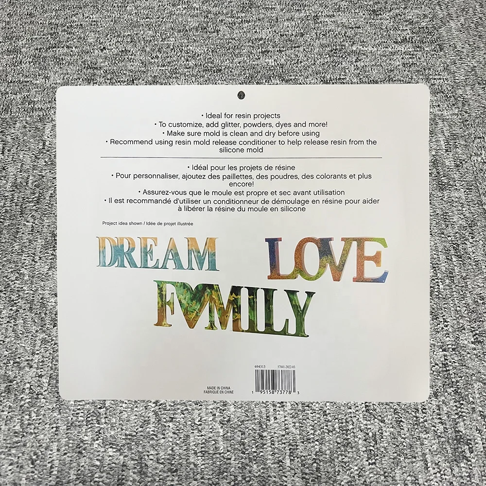 Epoxy Resin Words 3CT Mold Silicone Mould DIY Handcraft Making Tools