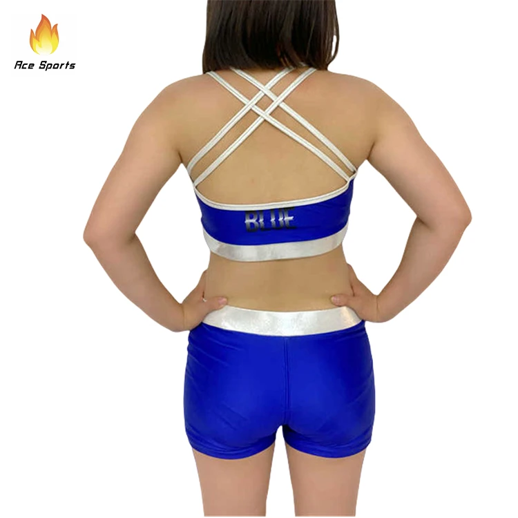 Free Design Sublimation Cheerleading Uniforms Youth Cheerleader Clothing Black And Silver Metallic  Perform Cheer Team Wear