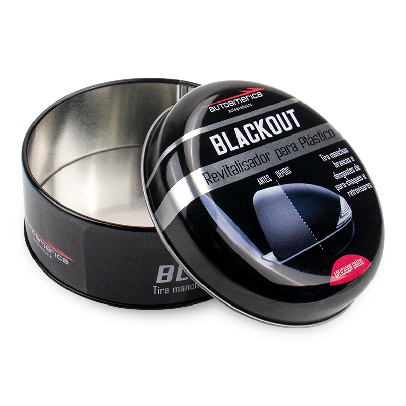 Exquisite round Platinum Wax Tin Pot Metal Can for Car Washing Wax Packing