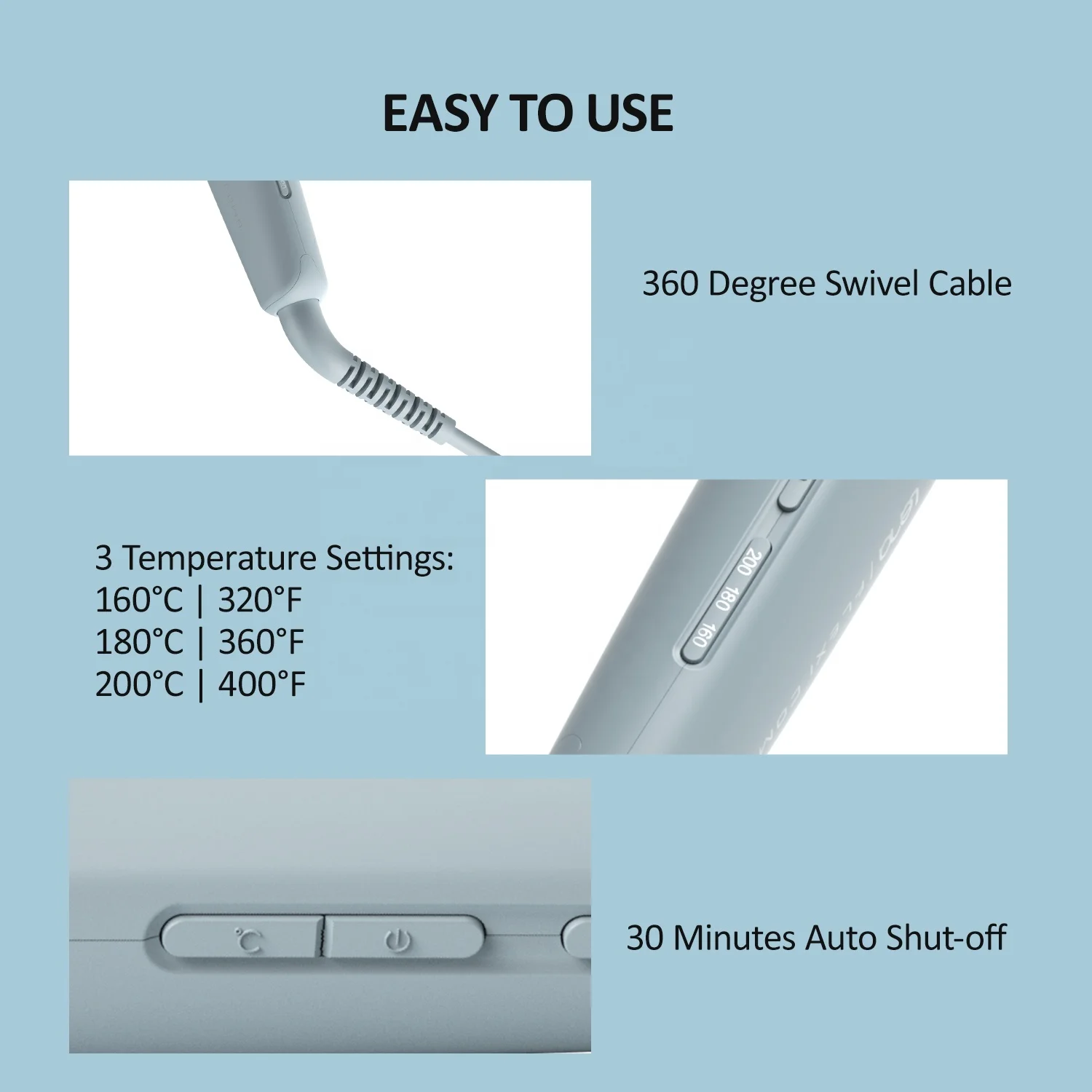 Lena Anti-scald Ionic Mini Ceramic Electric Hair Brush Combs Straightener Portable Hair Straightener Comb for Travel