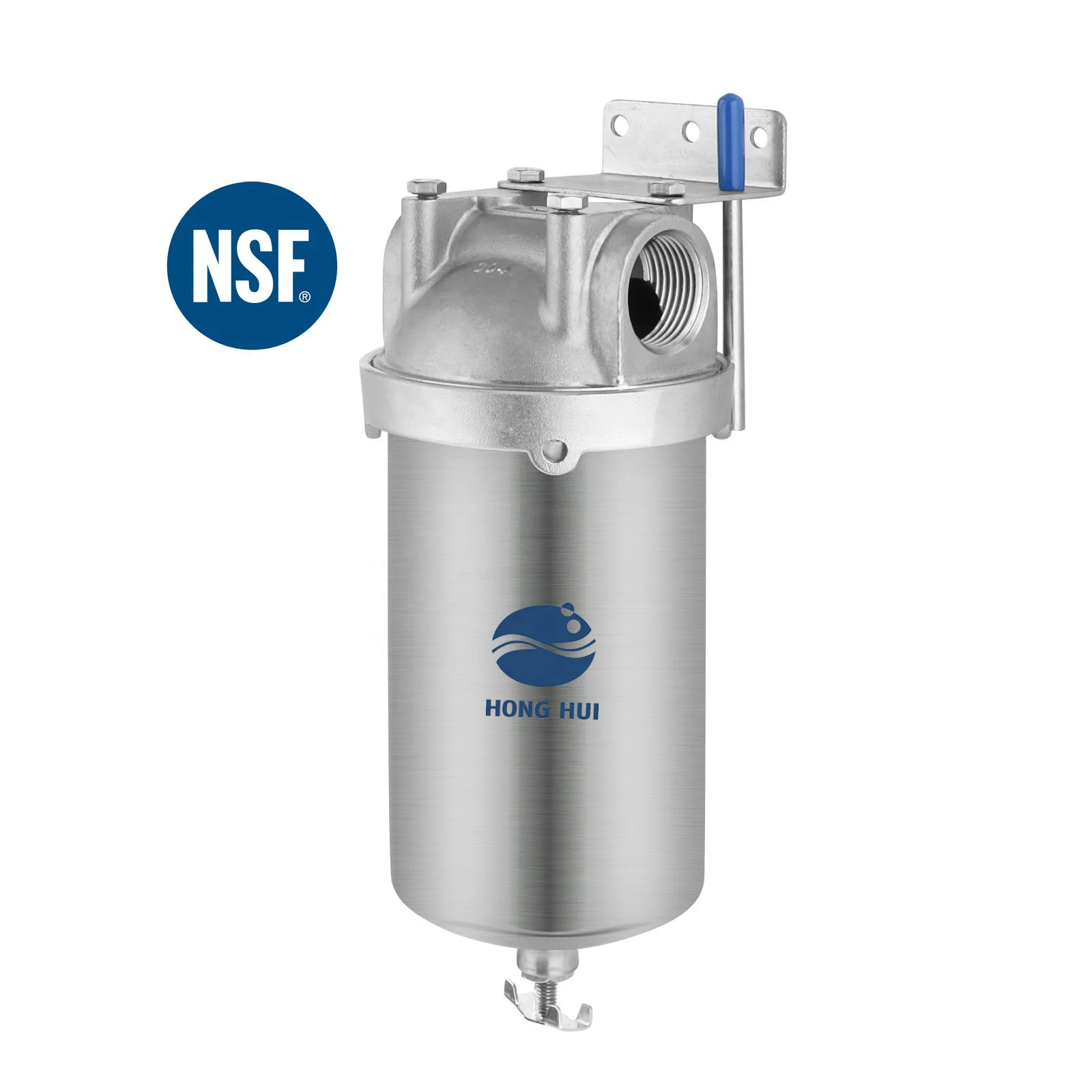 HONG HUI HMS-5A NSF Certificate Stainless Steel Water Filter Housing 5 Inch Filter Housing Clear Water Filter Housing