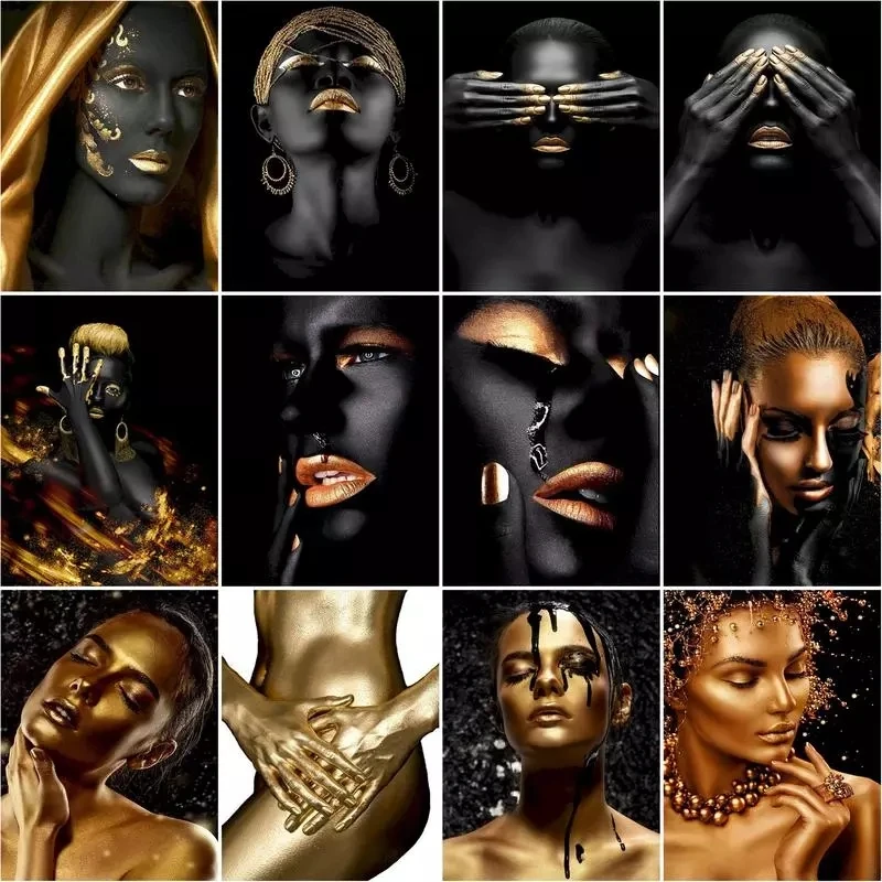Home Decor African Woman Picture  Gift adult paint art  by number on canvas new designs
