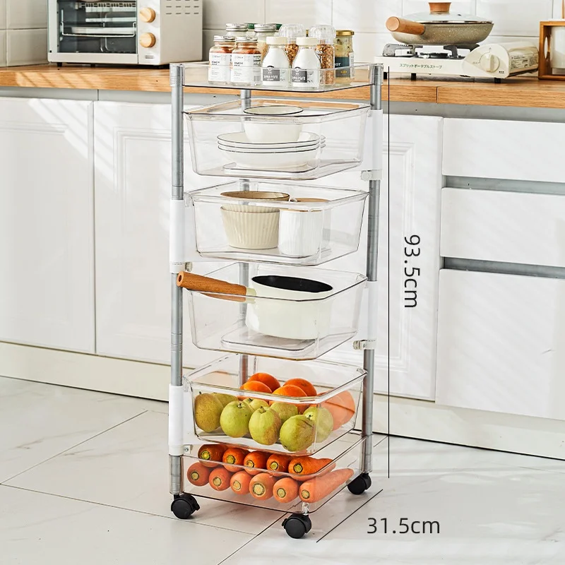 Large Capacity Kitchen Shelf Carbon Steel Shelf Units for Bathroom Kitchen Living Room Multifunctional Storage Holders & Racks