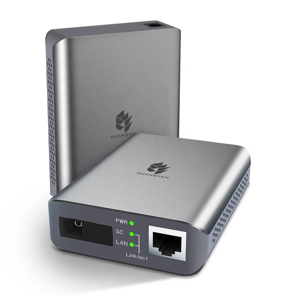 10/100Mbps Optical transceiver RJ45 SC connector Fiber Transceiver SM Single 20-120KM fiber optic media converter