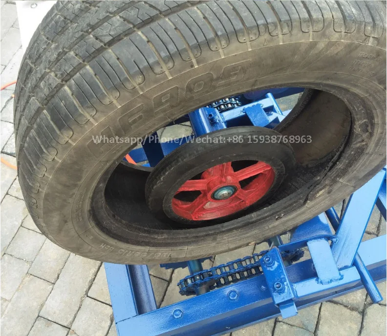Tire Circle Cutter Shredder Old Car Rubber Tyre Cutting Recycling Processing Machine