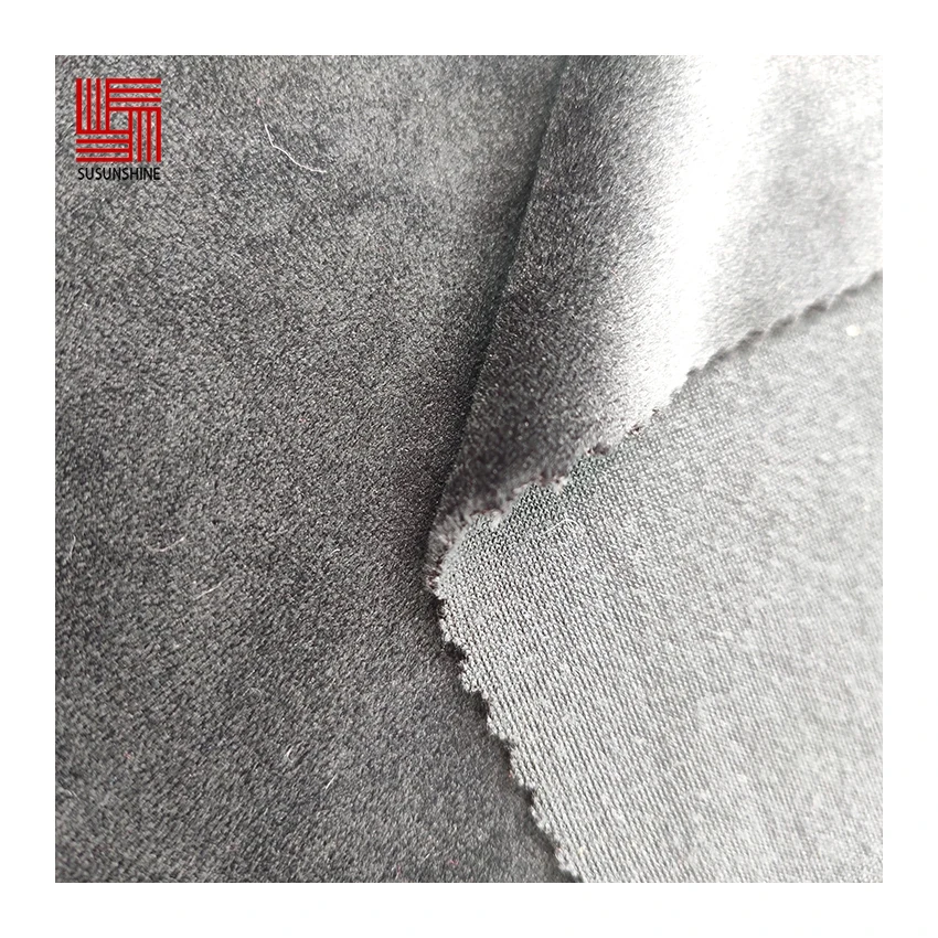 
Faux fox fur soft velvet microfiber fabric for underwear 