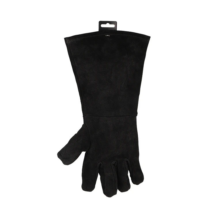 Long Sleeves Thick Leather Gloves Heat Resistant Pot Holder Microwave Mitts For Kitchen Cooking BBQ Baking Oven Gloves