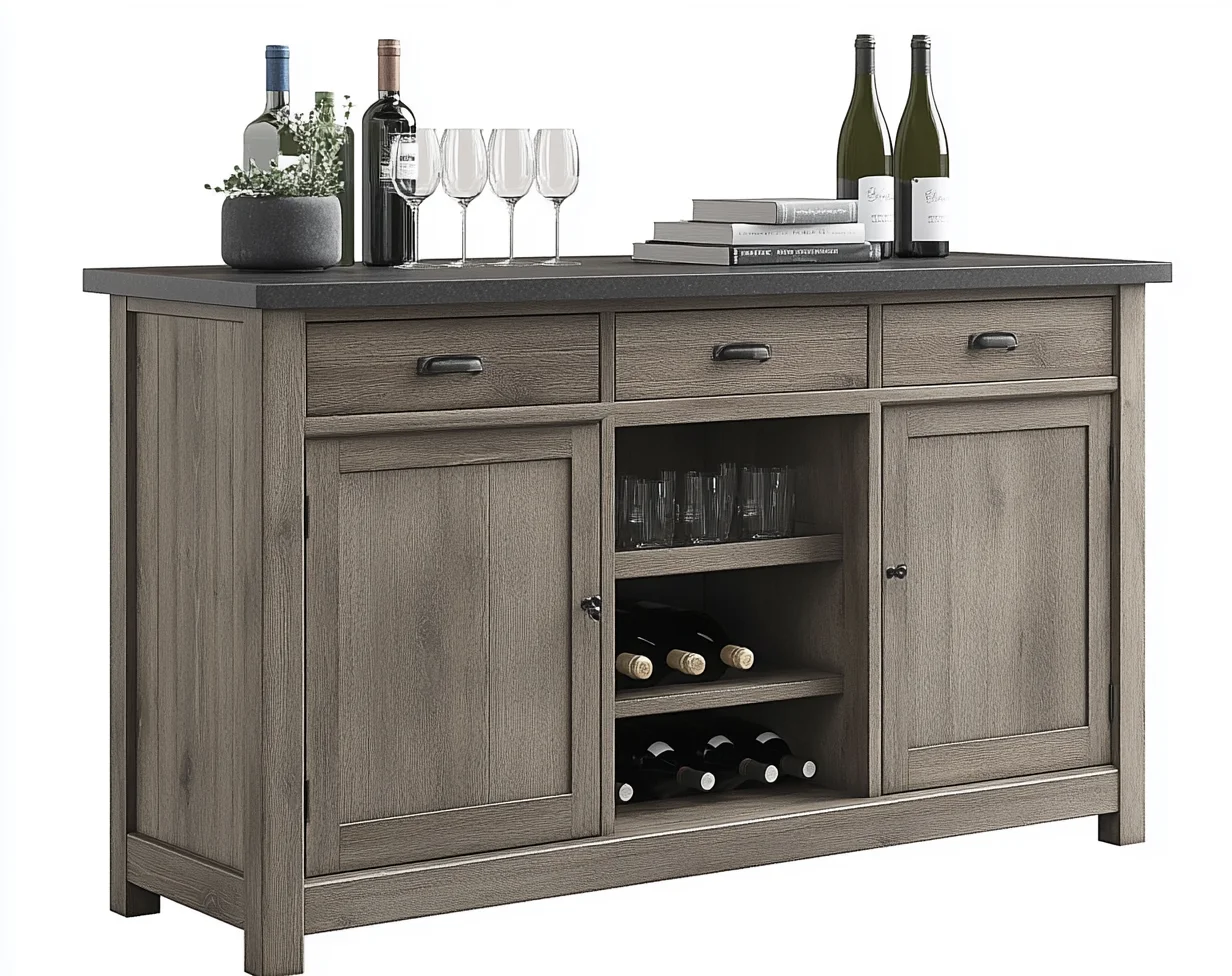 Luxury Home Bar Cabinet Wood Furniture Living Room Wine Cabinet Wine Storage Sideboard