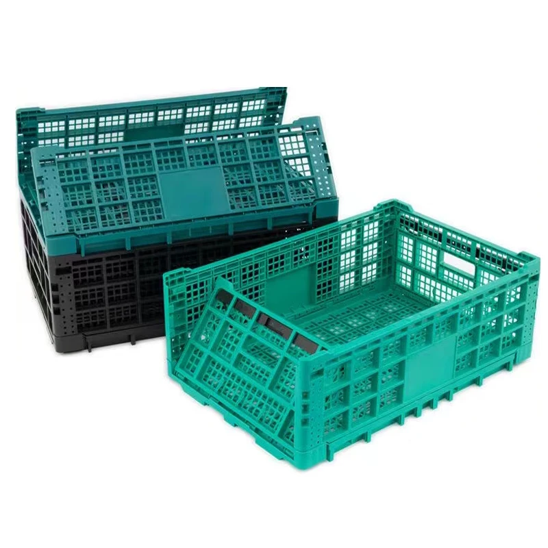 Folding basket Supermarket fruit basket storage box Storage basket transit box Plastic turnover box