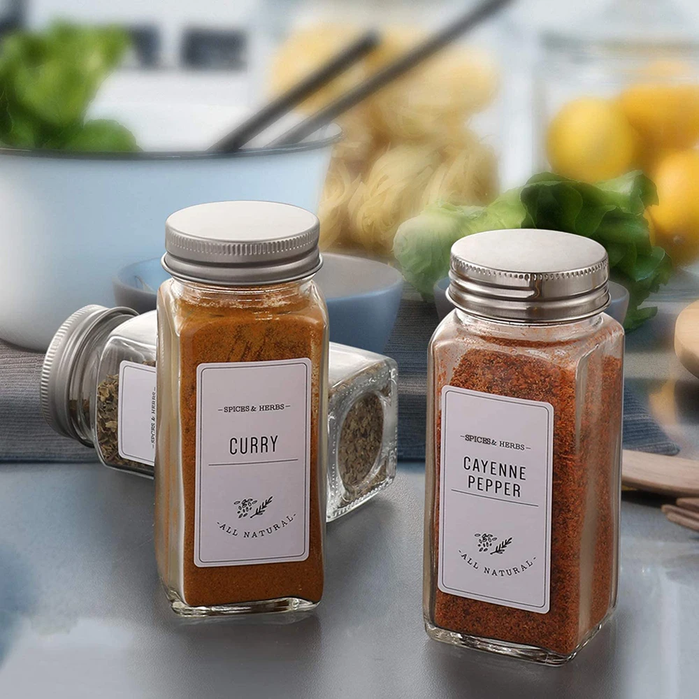 Waterproof Spice Label And Pantry Label Set Herbs Names Water Resistant Custom Spice Jar Sticker For Spice Organization