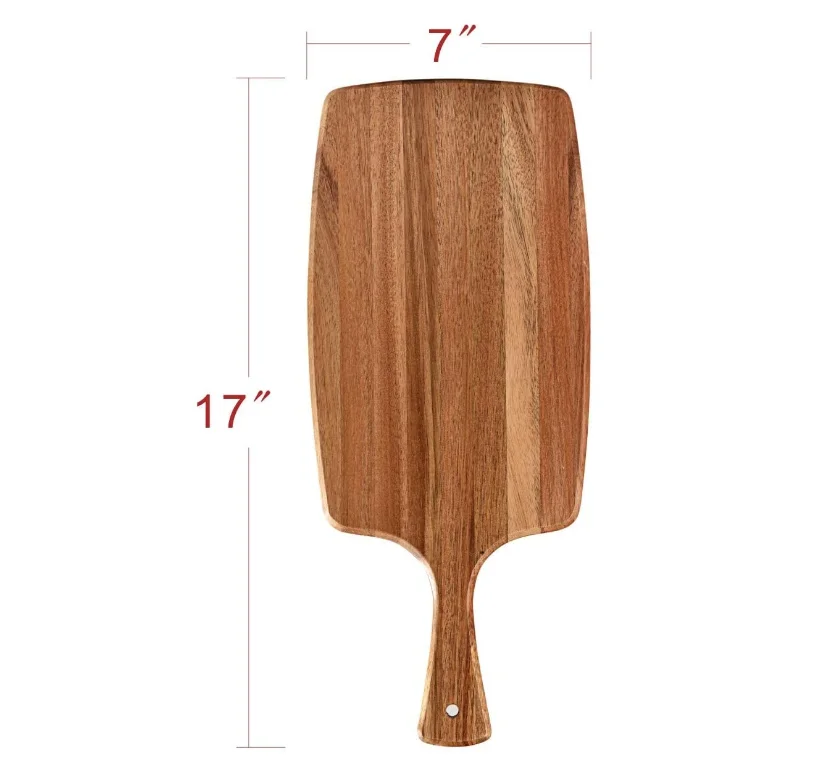 Wooden restaurant fruit cutting board biscuit sushi serving cutting board with handle