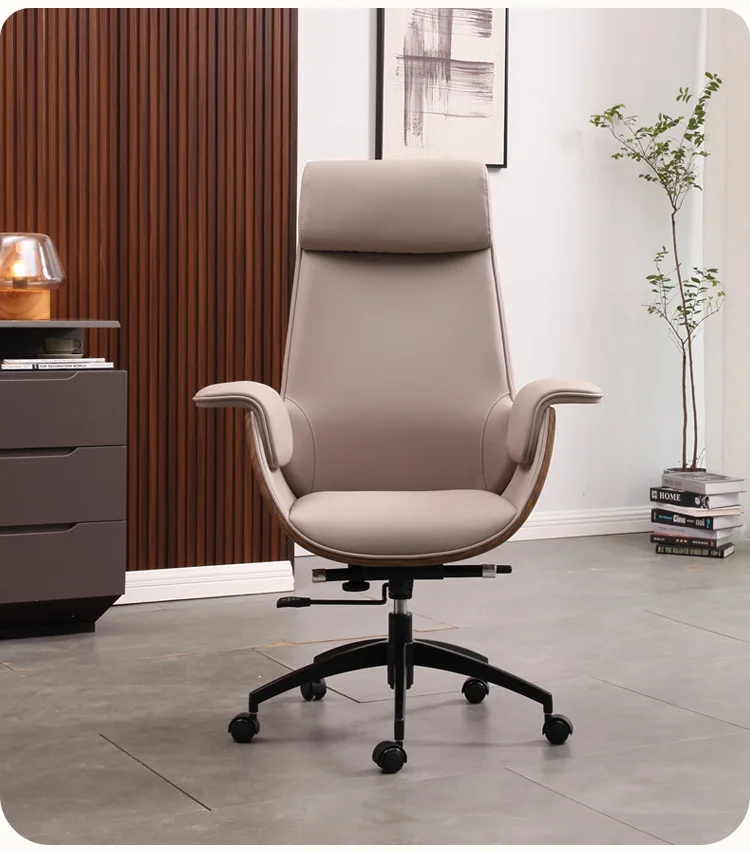 White classic office chair ergonomic design rolling chair leather executive chair for sale