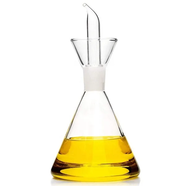 150ml 250ml 500ml Glass All-Purpose Large Middle Small Size Glass Cruet with No Drip Bottle Spout