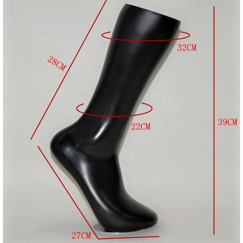 Wholesale Female/Male Plastic Foot Mannequin Display Shoes Male Black Mannequin Foot Stoking