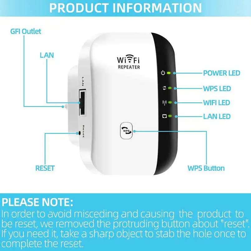 ME537 Extender Signal Amplifier Wifi Booster 300Mbps Wifi Repeater Wifi Booster Amplifier