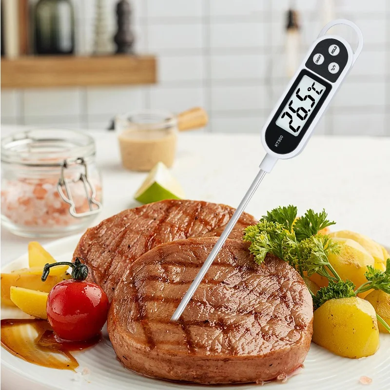 Термометр для мяса KT300, цифровой измеритель температуры с длинным щупом для приготовления пищи, гриля, барбекю
