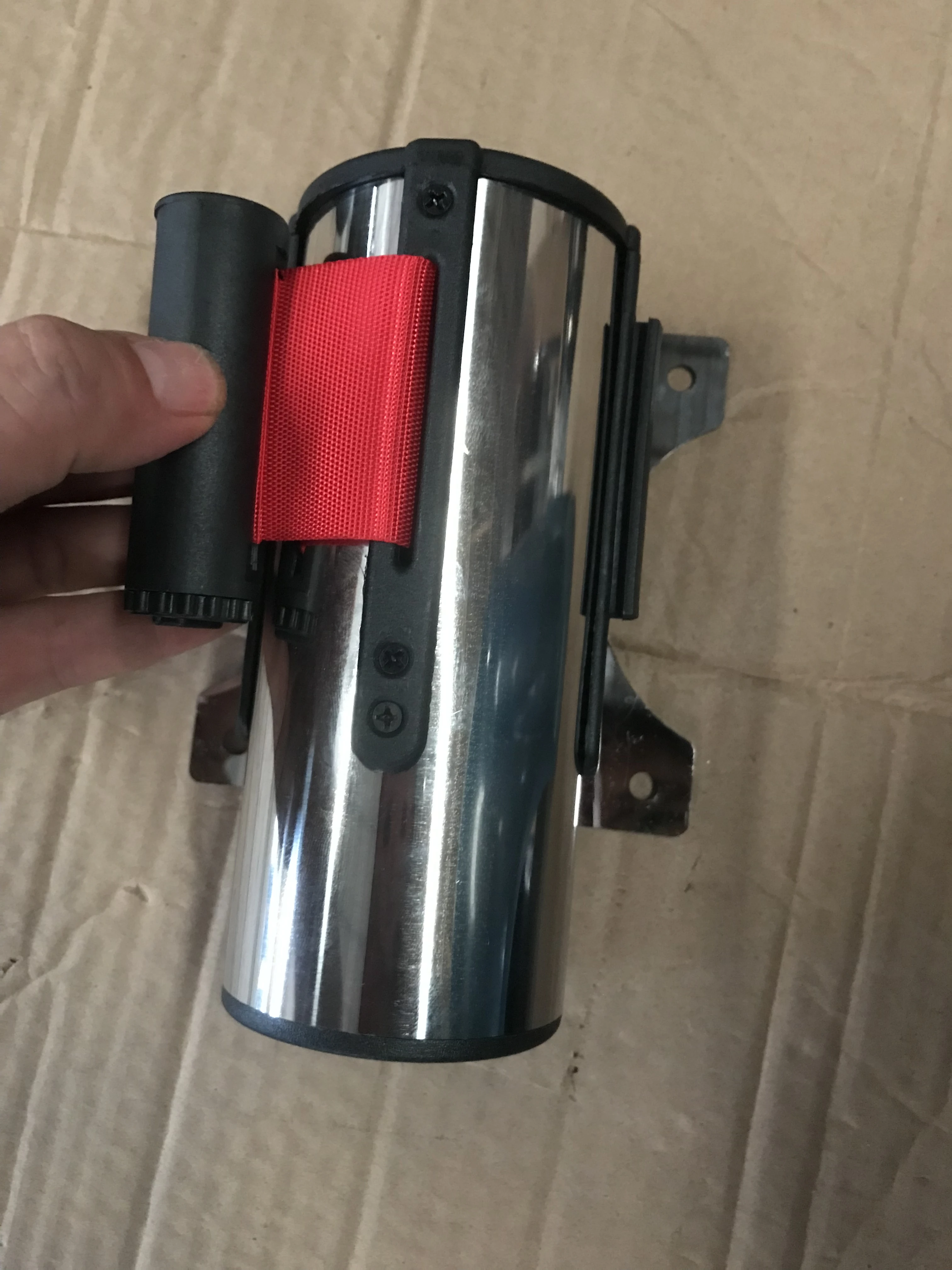 2m Stainless Steel Crowd Control Wall Mount Retractable Belt Barrier