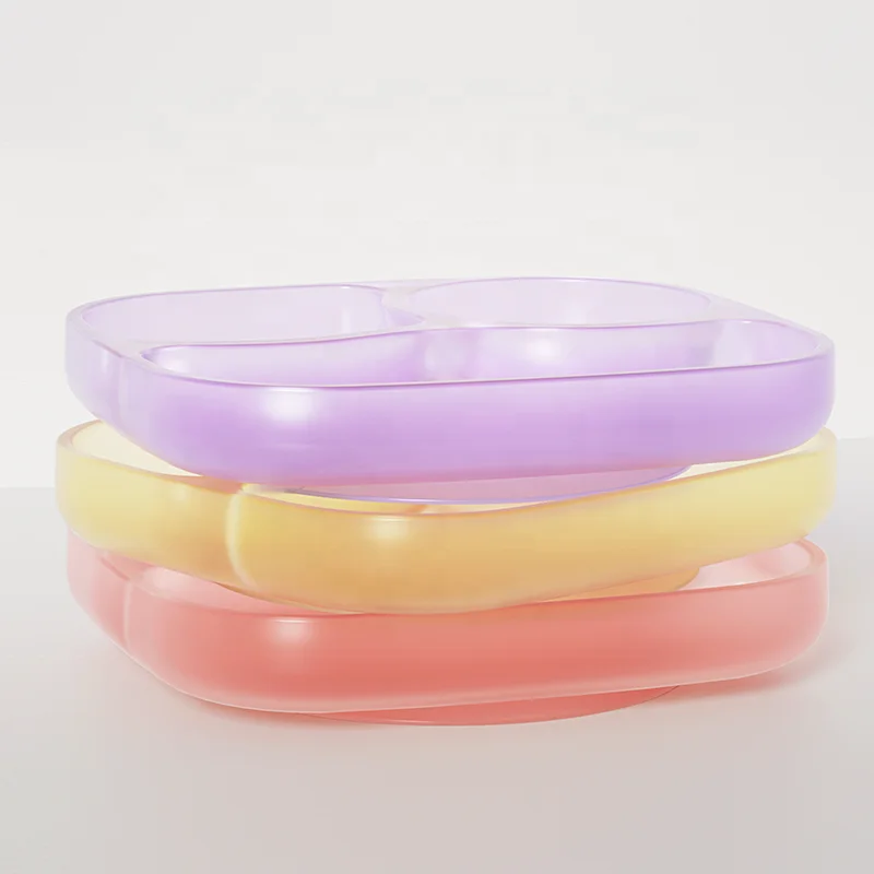 BAOHUI China Hot Selling Antifall Silicone Baby Eating Dinner Tableware Led Weaning Food Feeding Kit