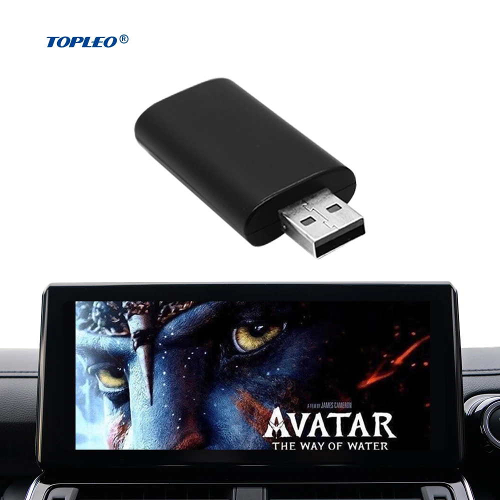 Topleo carplay адаптер двойной Wi-Fi портативный Экран plug and play magic wireless car tv stick ai box hd